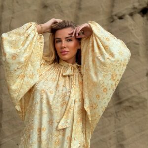 Ramadan dress in butter