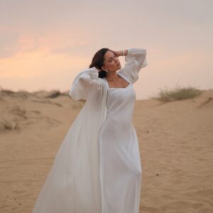 Cloud slip dress (white)