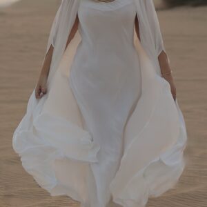 Cloud cape abaya (white)